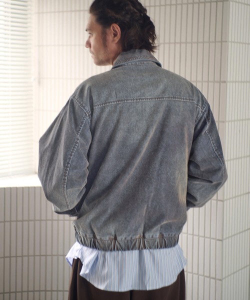 ADAM PATEK(アダムパテック)の「mj11055-velour dust jacket ブルゾン(AP2523012)(ブルゾン・メンズ・ブラック/ブラウン・1/2)」の12枚目の写真