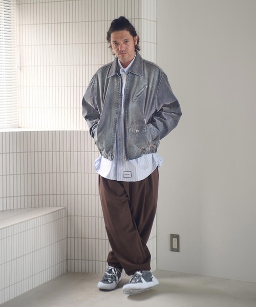ADAM PATEK(アダムパテック)の「mj11055-velour dust jacket ブルゾン(AP2523012)(ブルゾン・メンズ・ブラック/ブラウン・1/2)」の13枚目の写真