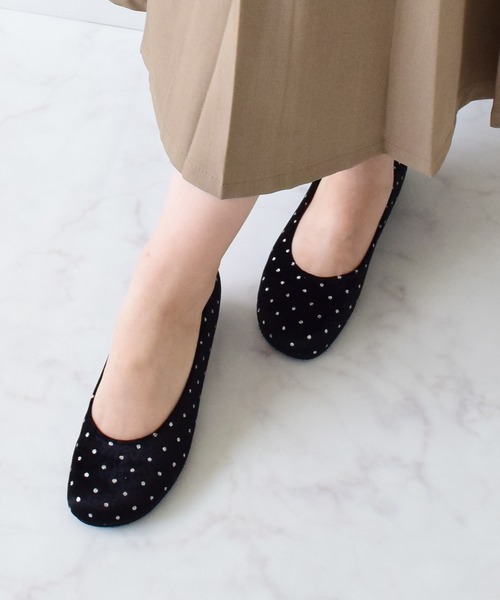 Bridget Birkin（ブリジットバーキン）の「【Bridget Birkin】オブリークバレエシューズ(551551)（バレエシューズ・レディース・グリーン系その他/ブラック系その他/グレー系その他・23/24/23.5/24.5/22.5）」の2枚目の写真