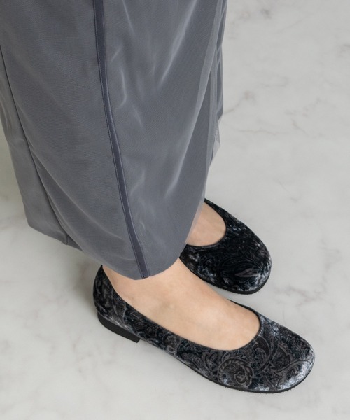 Bridget Birkin（ブリジットバーキン）の「【Bridget Birkin】オブリークバレエシューズ(551551)（バレエシューズ・レディース・グリーン系その他/ブラック系その他/グレー系その他・23/24/23.5/24.5/22.5）」の6枚目の写真