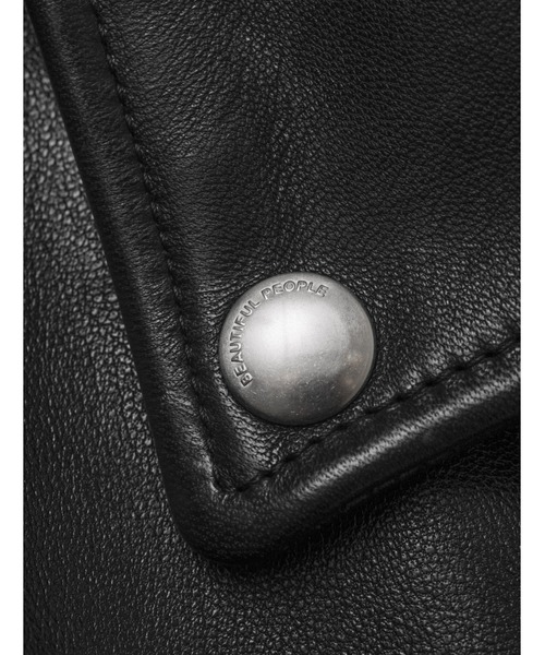 beautiful people（ビューティフルピープル）の「Beautiful People vintage leather THE /a riders jacket 1001402821（ライダースジャケット・メンズ・ブラック・LARGE）」の8枚目の写真