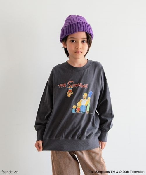 The Simpsons(ザ・シンプソンズ)の「【The Simpsons/BAYFLOW】スウェットプルオーバー(KIDS)(スウェット・キッズ・オフホワイト/チャコール/ブルーグリーン・130cm/120cm/110cm/150cm/140cm)」の3枚目の写真
