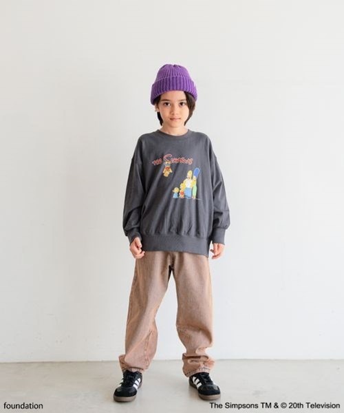 The Simpsons(ザ・シンプソンズ)の「【The Simpsons/BAYFLOW】スウェットプルオーバー(KIDS)(スウェット・キッズ・オフホワイト/チャコール/ブルーグリーン・130cm/120cm/110cm/150cm/140cm)」の4枚目の写真