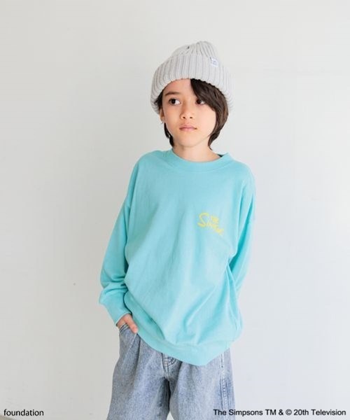 The Simpsons(ザ・シンプソンズ)の「【The Simpsons/BAYFLOW】スウェットプルオーバー(KIDS)(スウェット・キッズ・オフホワイト/チャコール/ブルーグリーン・130cm/120cm/110cm/150cm/140cm)」の8枚目の写真