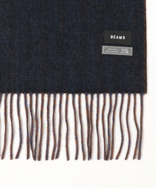 BEAMS（ビームス）の「ヘリンボーン リバーシブル マフラー（マフラー・メンズ・ライトブルー/ブラック/ブラウン系その他5・ONE SIZE）」の7枚目の写真