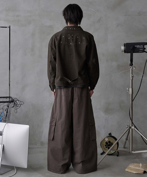 Studs damage denim jacket / スタッズダメージデニムジャケット