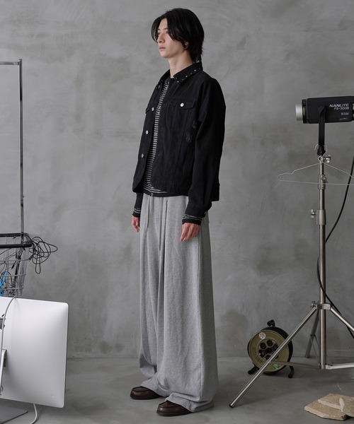 EPNK(イーピーエヌケー)の「Studs damage denim jacket / スタッズダメージデニムジャケット(デニムジャケット・メンズ・ライトグレー/ブラウン/ブラック・SMALL/MEDIUM/LARGE)」の17枚目の写真