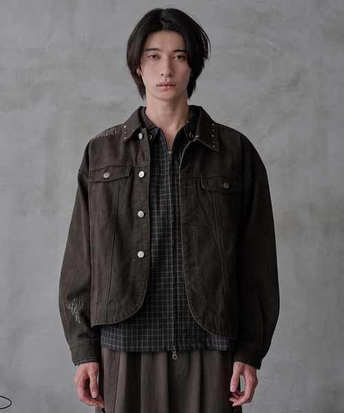 セール】Studs damage denim jacket / スタッズダメージデニム