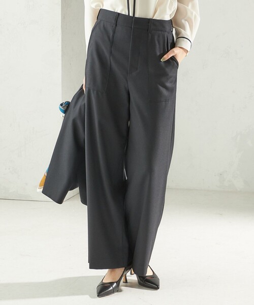 SHIPS(シップス)の「〈手洗い可能〉DELEGANT ストレート パンツ(セットアップ対応)(その他パンツ・レディース・ブラウン系/ネイビー/ベージュ・40/38/36/34)」の16枚目の写真