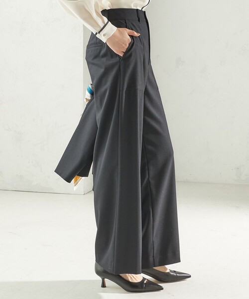 SHIPS(シップス)の「〈手洗い可能〉DELEGANT ストレート パンツ(セットアップ対応)(その他パンツ・レディース・ブラウン系/ネイビー/ベージュ・40/38/36/34)」の18枚目の写真