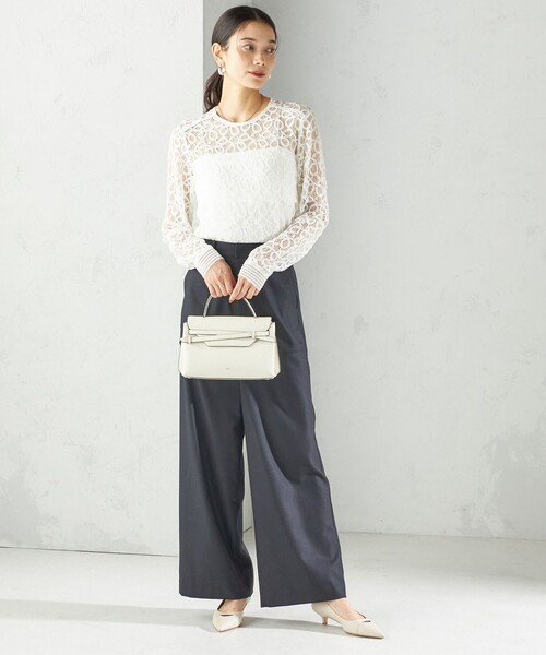 SHIPS(シップス)の「〈手洗い可能〉DELEGANT ストレート パンツ(セットアップ対応)(その他パンツ・レディース・ブラウン系/ネイビー/ベージュ・40/38/36/34)」の19枚目の写真