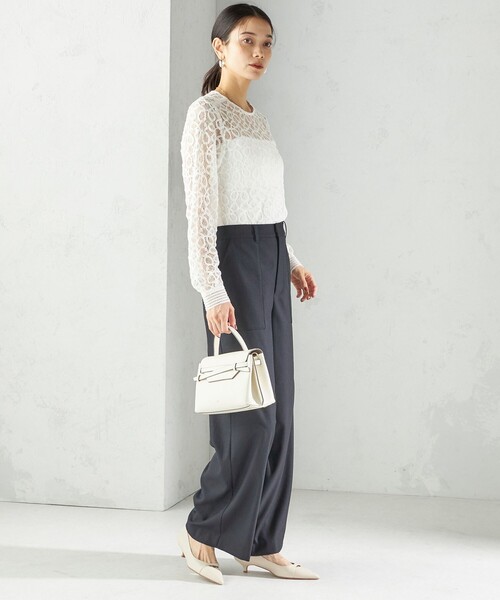 SHIPS(シップス)の「〈手洗い可能〉DELEGANT ストレート パンツ(セットアップ対応)(その他パンツ・レディース・ブラウン系/ネイビー/ベージュ・40/38/36/34)」の20枚目の写真