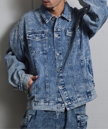 DOUBLE STEAL | オーバーサイズケミカルデニムGジャン(デニムジャケット)
