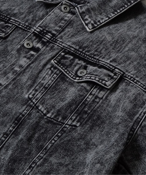 DOUBLE STEAL（ダブルスティール）の「オーバーサイズケミカルデニムGジャン（デニムジャケット・メンズ・ブルー/ブラック・LARGE/MEDIUM）」の21枚目の写真