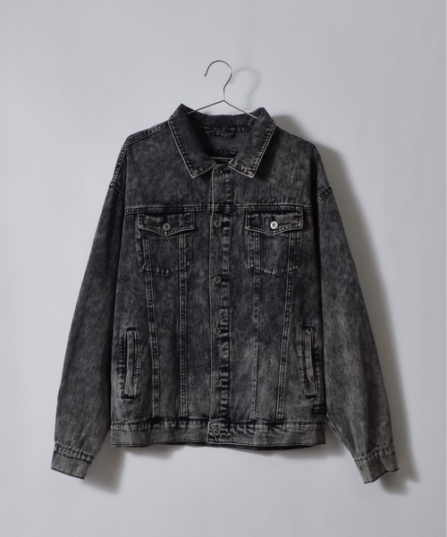 DOUBLE STEAL（ダブルスティール）の「オーバーサイズケミカルデニムGジャン（デニムジャケット・メンズ・ブルー/ブラック・LARGE/MEDIUM）」の18枚目の写真