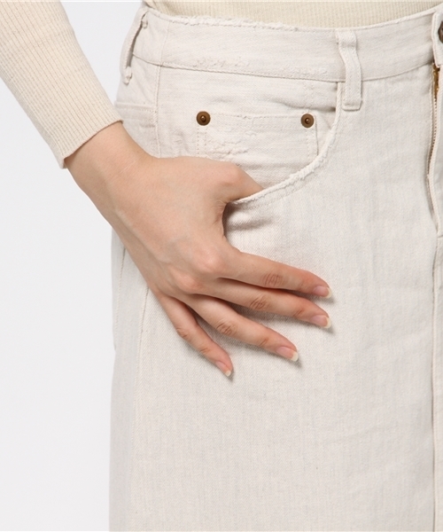 JOURNAL STANDARD（ジャーナルスタンダード）の「トップデニムマキシスカート# （スカート・レディース・ブラック/アイボリー・36/40/38）」の5枚目の写真