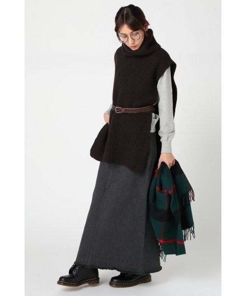 JOURNAL STANDARD（ジャーナルスタンダード）の「トップデニムマキシスカート# （スカート・レディース・ブラック/アイボリー・36/40/38）」の10枚目の写真