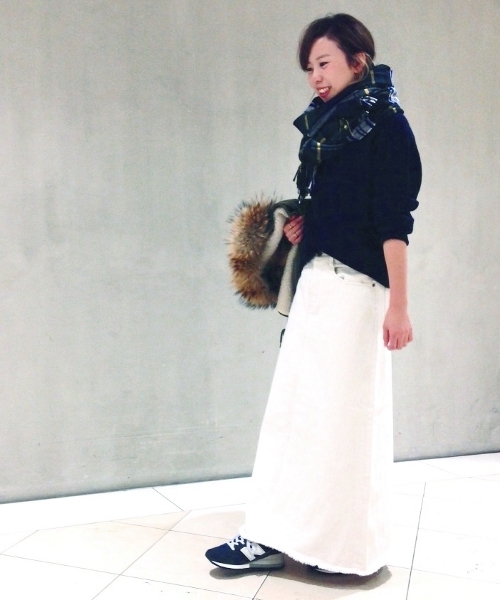 JOURNAL STANDARD（ジャーナルスタンダード）の「トップデニムマキシスカート# （スカート・レディース・ブラック/アイボリー・36/40/38）」の17枚目の写真