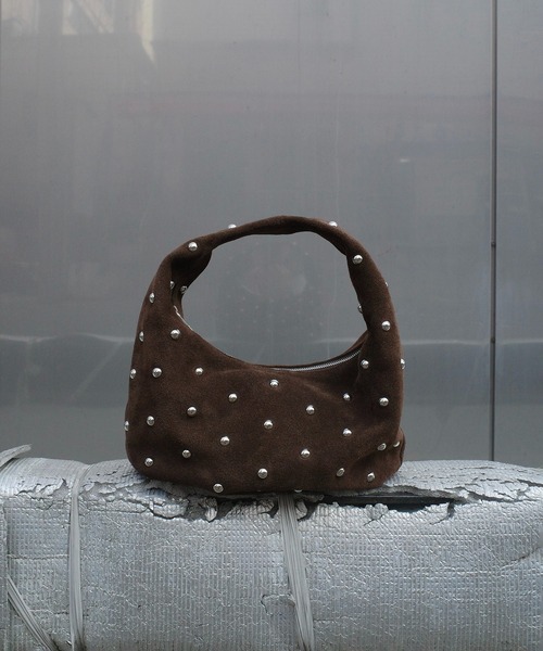 CLANE MOON SUEDE STUDS BAG