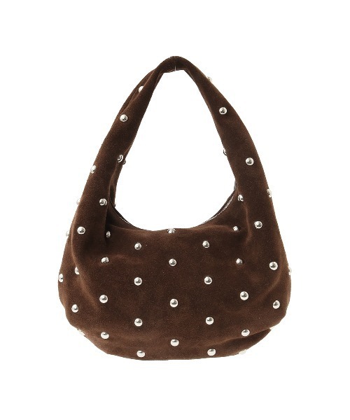 CLANE（クラネ）の「MOON SUEDE STUDS BAG（ハンドバッグ・レディース・ブラウン・F）」の4枚目の写真