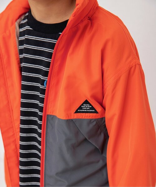 撥水加工/フード収納可】カラバリウィンドブレーカー_ジュニア対応