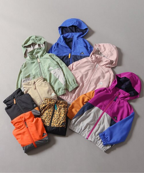 撥水加工/フード収納可】カラバリウィンドブレーカー_ジュニア対応