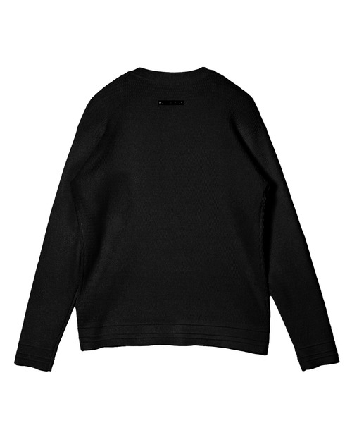 CRIMIE（クライミー）の「HENRY NECK THERMAL LONG SLEEVE（ニット/セーター・メンズ・ブラック/オフホワイト・L/XL）」の4枚目の写真