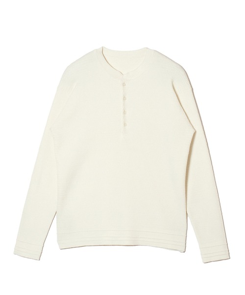 CRIMIE（クライミー）の「HENRY NECK THERMAL LONG SLEEVE（ニット/セーター・メンズ・ブラック/オフホワイト・L/XL）」の8枚目の写真