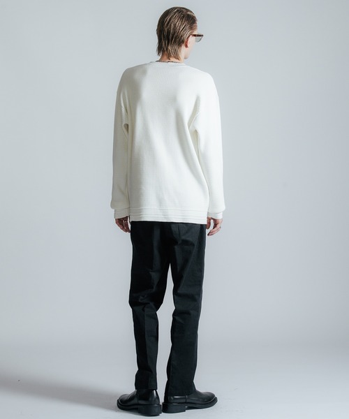 CRIMIE（クライミー）の「HENRY NECK THERMAL LONG SLEEVE（ニット/セーター・メンズ・ブラック/オフホワイト・L/XL）」の13枚目の写真