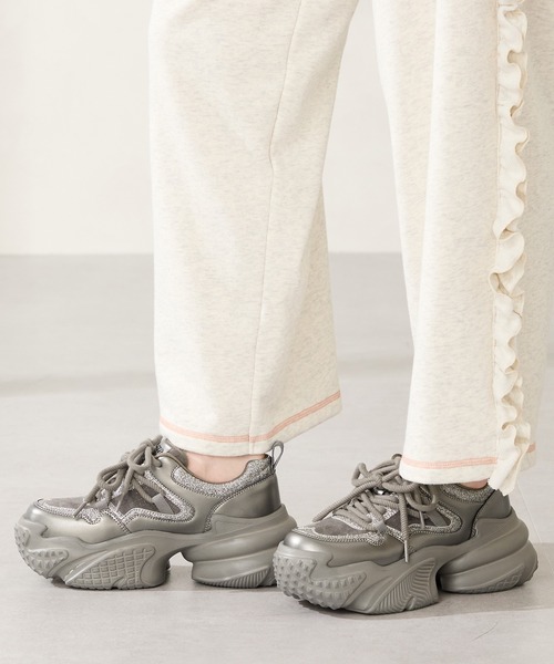 2025秋冬新作ダブルシューレース厚底スニーカー/OT3776（スニーカー
