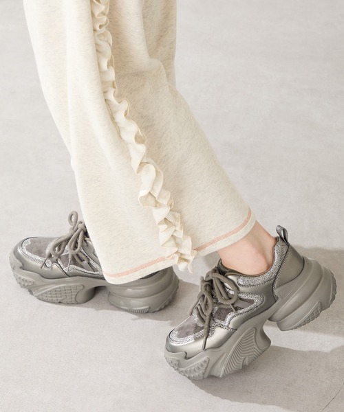 2025秋冬新作ダブルシューレース厚底スニーカー/OT3776（スニーカー