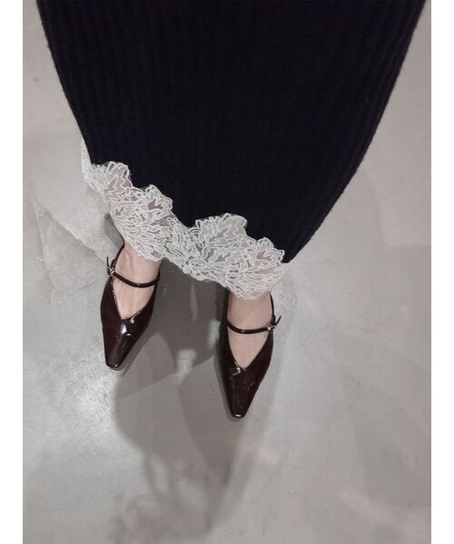 LAGUNAMOON(ラグナムーン)の「レースドッキングリブニットワンピース(ワンピース・レディース・ベージュ/ネイビー/ピンク・SMALL/MEDIUM)」の21枚目の写真