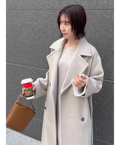 LAGUNAMOON（ラグナムーン）の「レースドッキングリブニットワンピース（ワンピース・レディース・ベージュ/ネイビー/ピンク・SMALL/MEDIUM）」の22枚目の写真