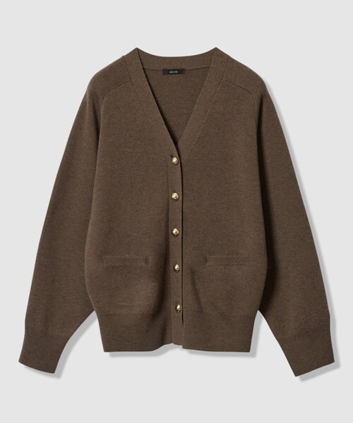 ウールスムースカーディガン ブラウン Mサイズ アルアバイル ウールスムースカーディガン|allureville OFFICIAL SITE / ONLINE SHOP