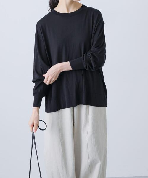 かぐれ　ウォッシャブルシルクワイドニット　絹　体型カバー　春秋　毛　赤　Ｆ かぐれ ウォッシャブルシルクワイドニット 絹 体型カバー 春秋 毛 赤 F