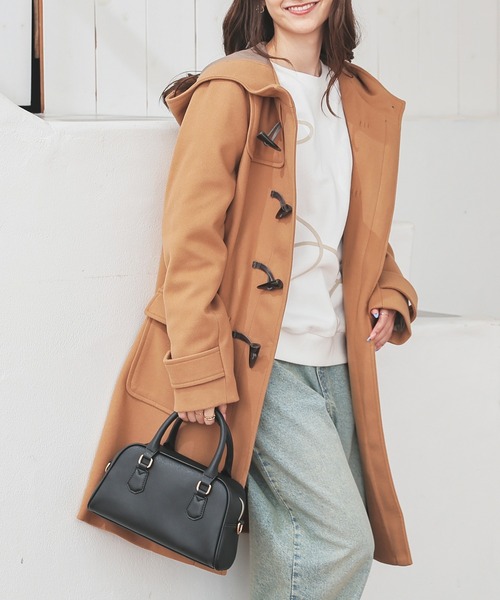 Honeys（ハニーズ）の「ロングダッフルコート（ダッフルコート・レディース・アイボリー/キャメル/ネイビー/ブラック・L/M/LL/3L）」の4枚目の写真