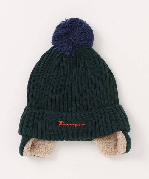 Champion（チャンピオン）の「Champion/チャンピオン　リブミミツキワッチ　キッズ（ニットキャップ/ビーニー・キッズ・グリーン/ネイビー/ブラック/ブルー・53-55cm）」の3枚目の写真