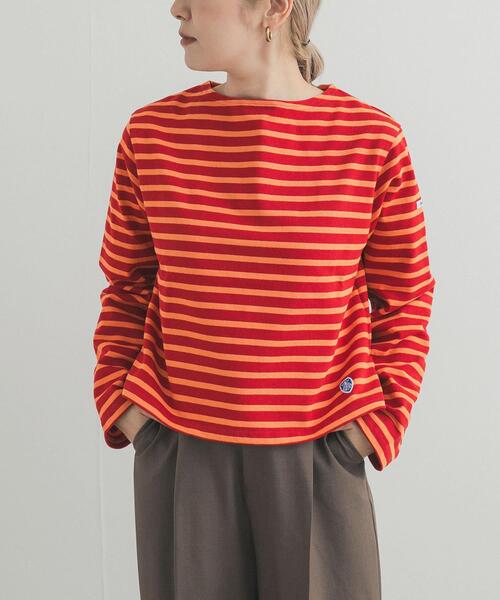 セール】ORCIVAL BOATNECK LONG-SLEEVE CROPPED PULLOVER（Tシャツ