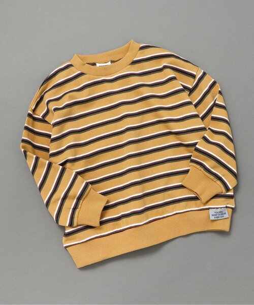 BREEZE（ブリーズ）の「【WEB限定/ジュニア対応】無地ボーダートレーナー（スウェット・キッズ・グリーン/ピンク/ブラック/パープル/ブラウン/チャコール/イエロー/ミント/キャメル/その他11/その他12/その他13・160/90/100/120/130/140/150/110）」の8枚目の写真