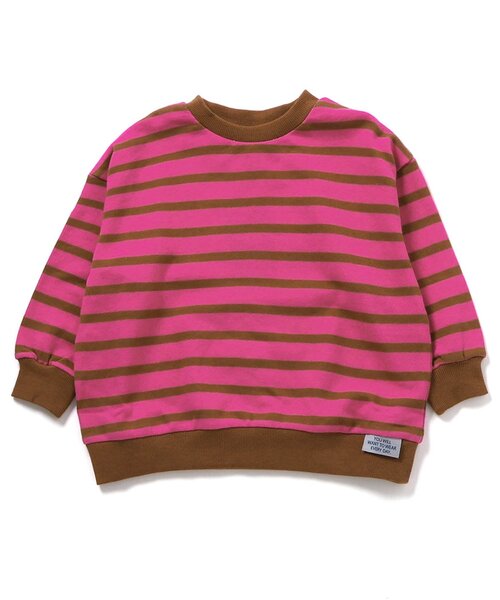 BREEZE（ブリーズ）の「【WEB限定/ジュニア対応】無地ボーダートレーナー（スウェット・キッズ・グリーン/ピンク/ブラック/パープル/ブラウン/チャコール/イエロー/ミント/キャメル/その他11/その他12/その他13・160/90/100/120/130/140/150/110）」の22枚目の写真