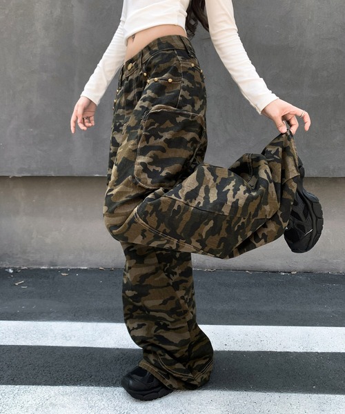 VEILA(ヴェイラ)の「カモフラージュカーゴパンツ(その他パンツ・レディース・グリーン・S/M)」の9枚目の写真
