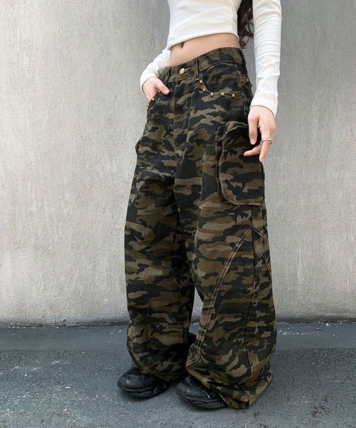 VEILA(ヴェイラ)の「カモフラージュカーゴパンツ(その他パンツ・レディース・グリーン・S/M)」の10枚目の写真