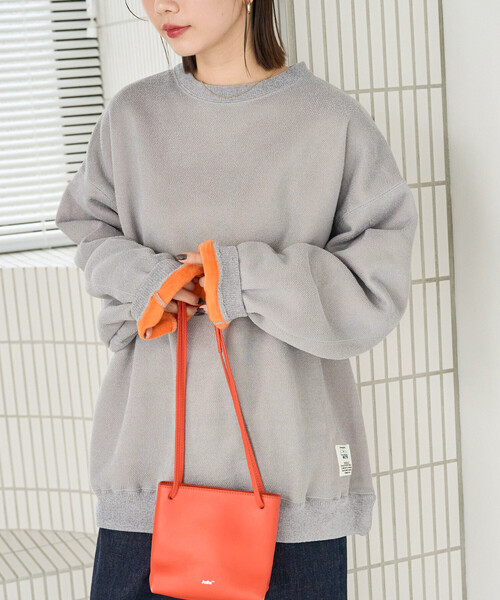 FREAK'S STORE(フリークスストア)の「限定展開 DISCUS ATHLETIC/ディスカス アスレチック インレー 裏 シャギー ボンディング 配色 プルオーバー(スウェット・レディース・グリーン/ライトグレー/ブラック/ブルー/ナチュラル・MEDIUM/LARGE)」の17枚目の写真