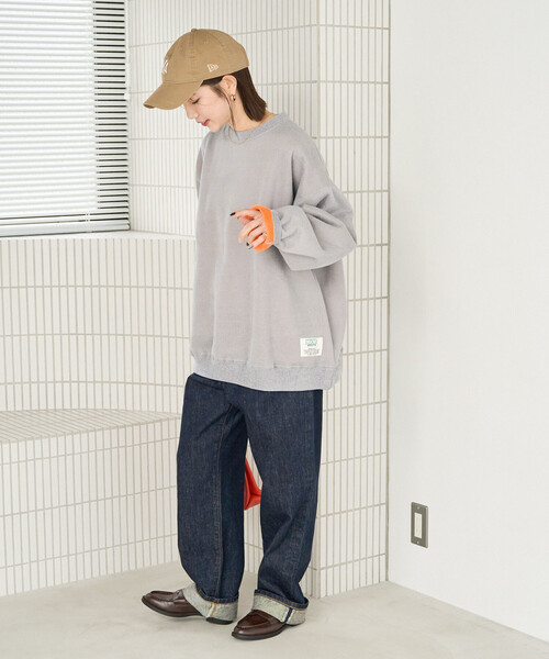 FREAK'S STORE(フリークスストア)の「限定展開 DISCUS ATHLETIC/ディスカス アスレチック インレー 裏 シャギー ボンディング 配色 プルオーバー(スウェット・レディース・グリーン/ライトグレー/ブラック/ブルー/ナチュラル・MEDIUM/LARGE)」の20枚目の写真