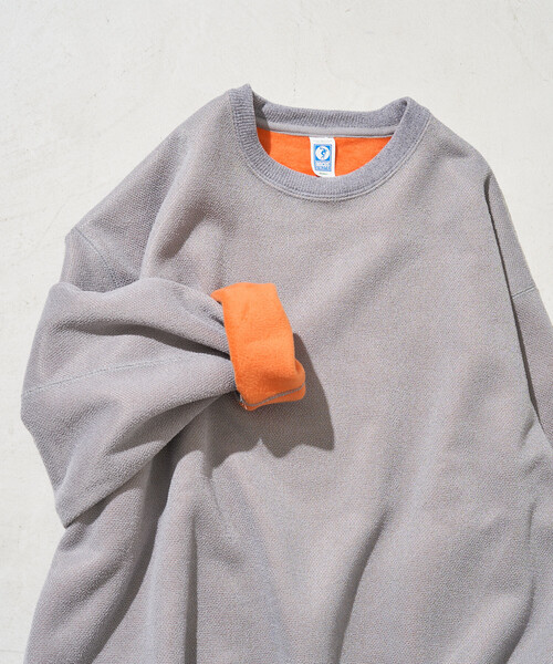 FREAK'S STORE(フリークスストア)の「限定展開 DISCUS ATHLETIC/ディスカス アスレチック インレー 裏 シャギー ボンディング 配色 プルオーバー(スウェット・レディース・グリーン/ライトグレー/ブラック/ブルー/ナチュラル・MEDIUM/LARGE)」の22枚目の写真