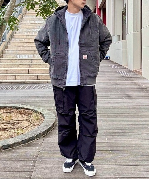 デニムフードジャケット X-girl HOODEDDENIMJACKET/フードデニムジャケット BLACK