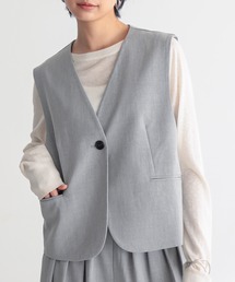 for/c（フォーシー）の「[セットアップ対応]きれいめはっ水シングルジレ【サスティナブル】（ベスト）」