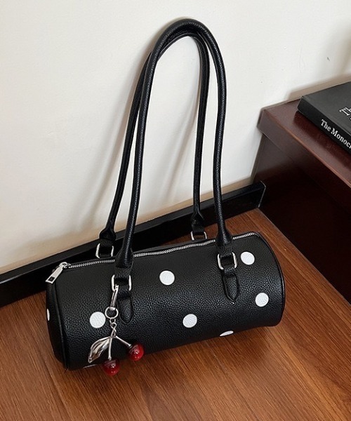 deux amour（ドゥーザムール）の「水玉プリントボストンバッグ（ボストンバッグ・レディース・ブラウン/ホワイト/ブラック/ワイン・FREE）」の3枚目の写真