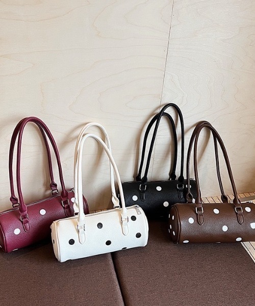 deux amour（ドゥーザムール）の「水玉プリントボストンバッグ（ボストンバッグ・レディース・ブラウン/ホワイト/ブラック/ワイン・FREE）」の21枚目の写真