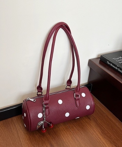 deux amour（ドゥーザムール）の「水玉プリントボストンバッグ（ボストンバッグ・レディース・ブラウン/ホワイト/ブラック/ワイン・FREE）」の19枚目の写真
